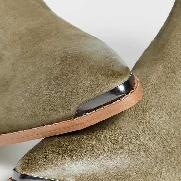 NEW w BOX BOTKIER Military Green Greer Booties 7.5 - Picture 3 of 9